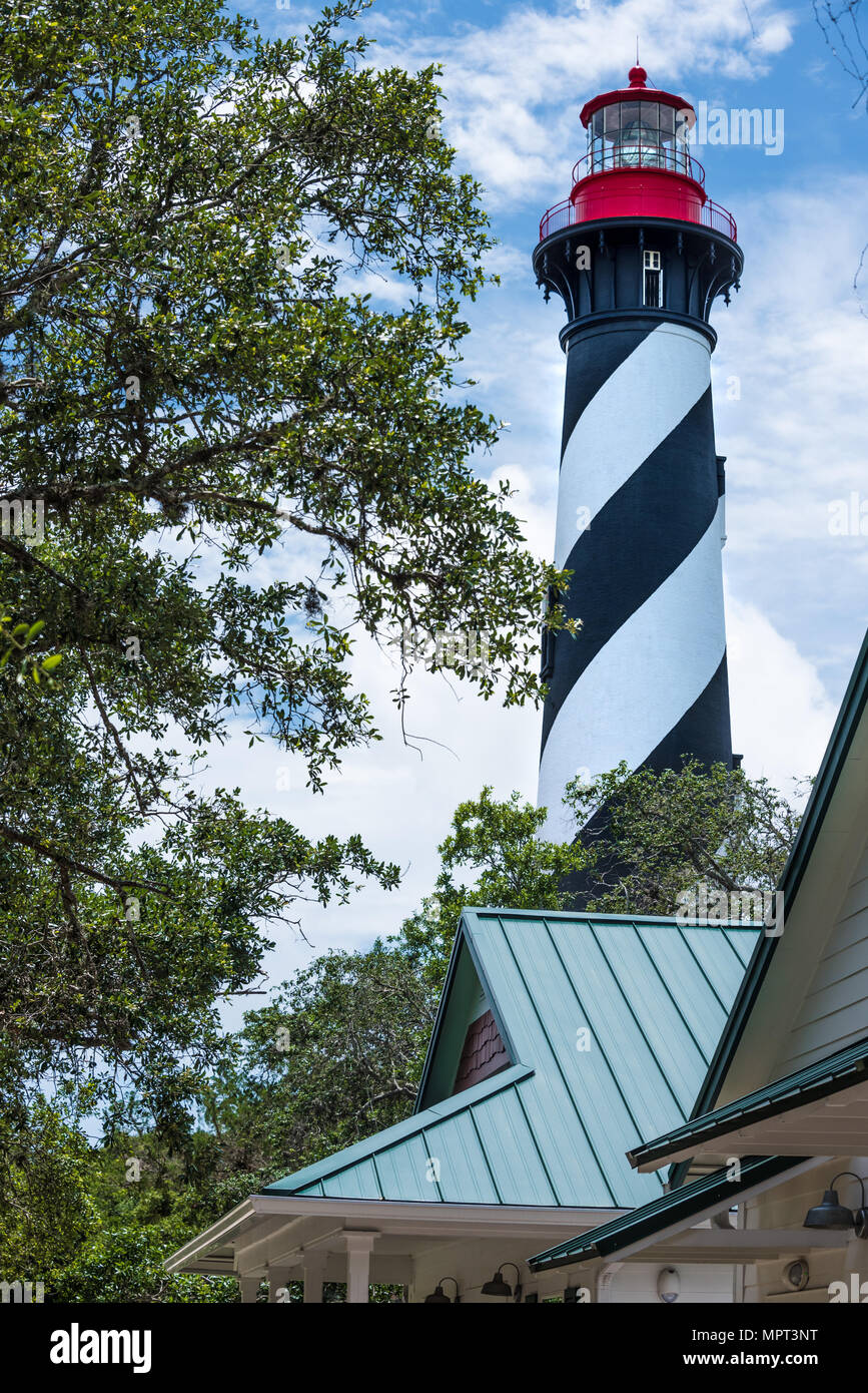 Sant'Agostino Lighthouse & Maritime Museum di San Agostino, Florida. (USA) Foto Stock