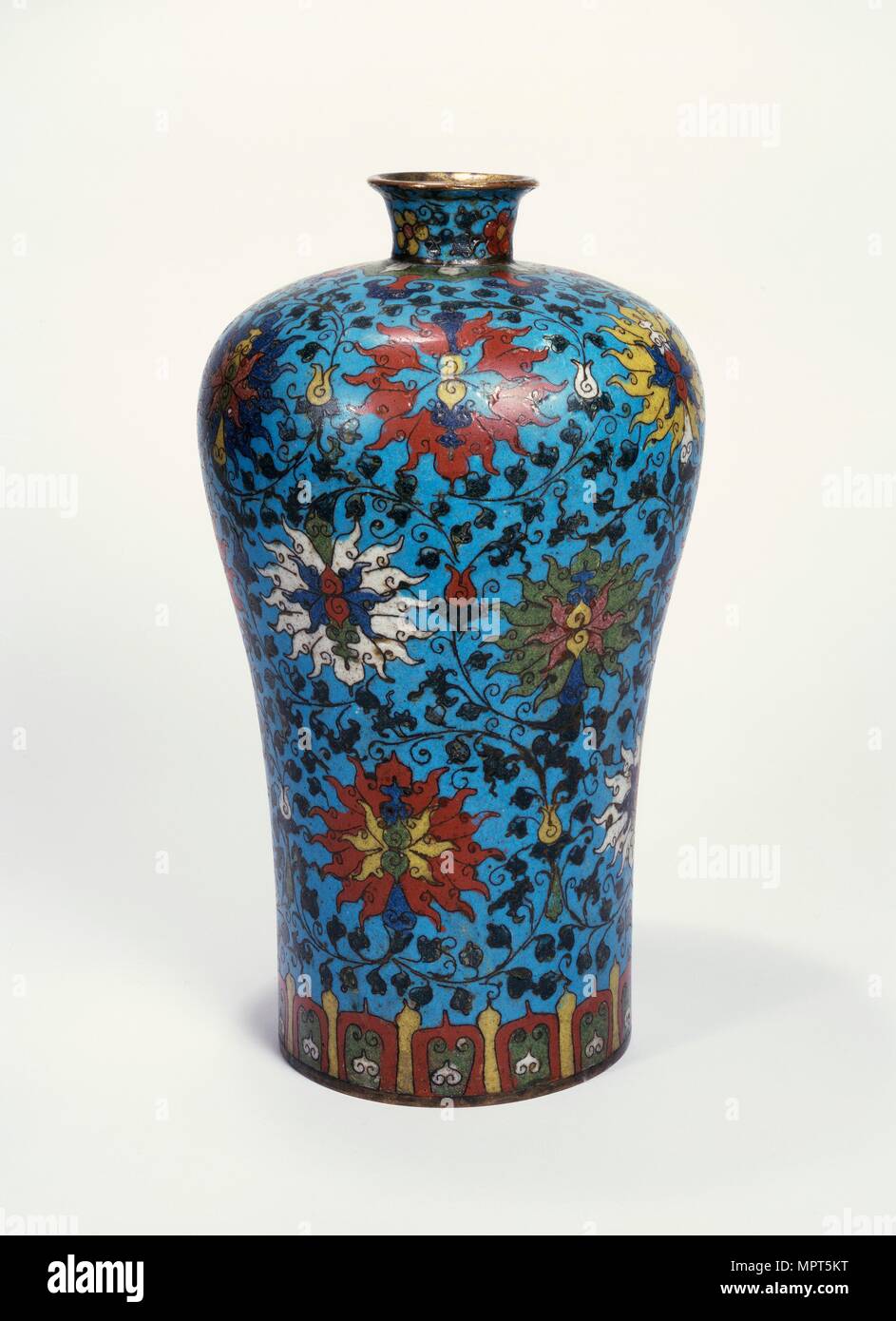 Vaso Meiping con disegno floreale, fine XVIII secolo (eventuale). Artista: sconosciuto. Foto Stock