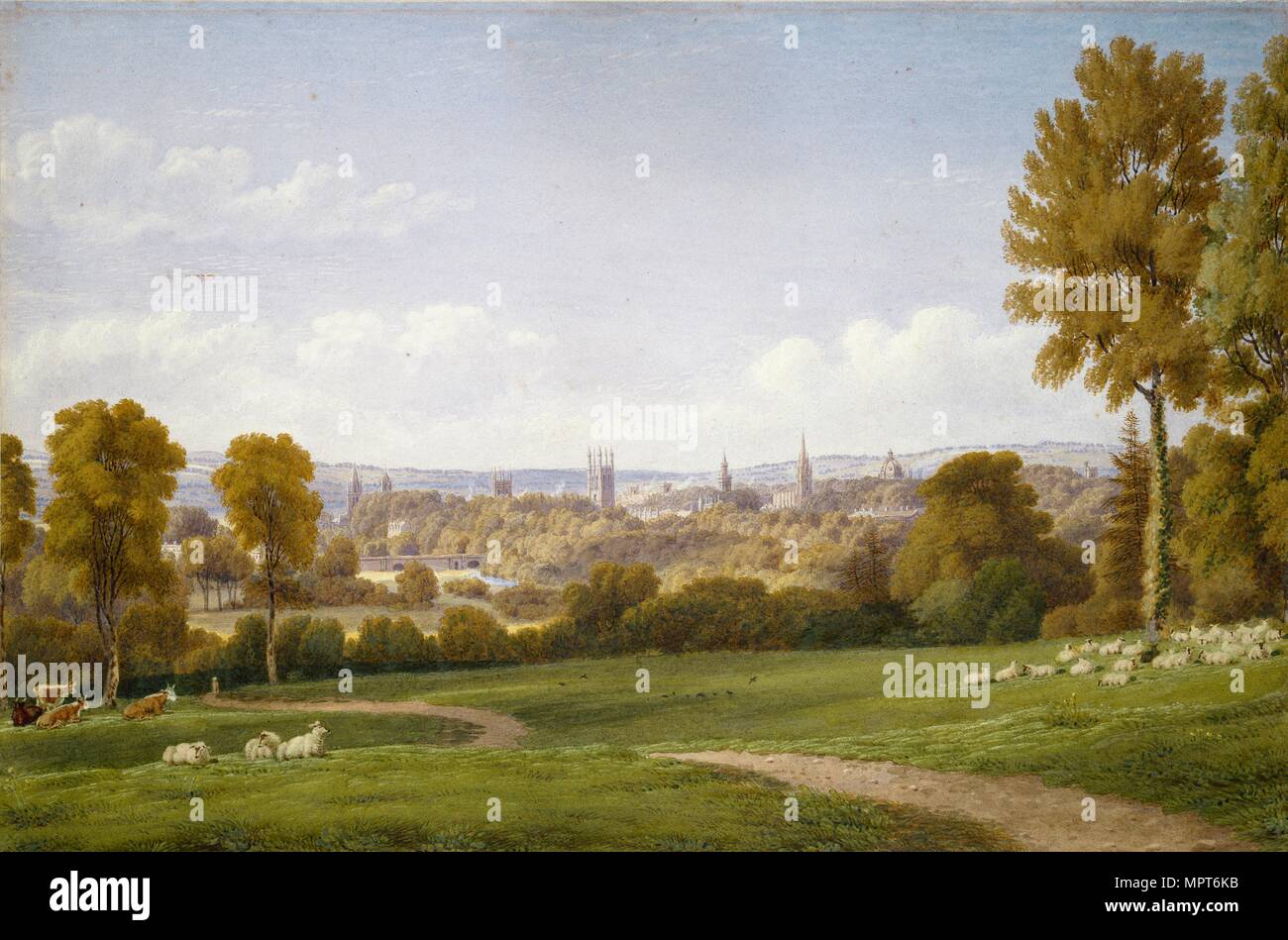 Vista di Oxford dal Headington, c1803-1804. Artista: William Turner. Foto Stock