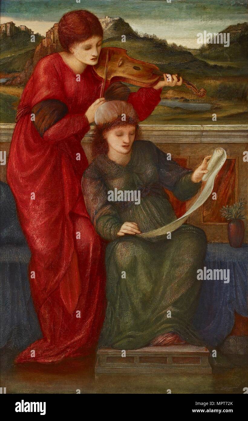 Musica, 1877. Artista: Sir Edward Coley Burne-Jones. Foto Stock