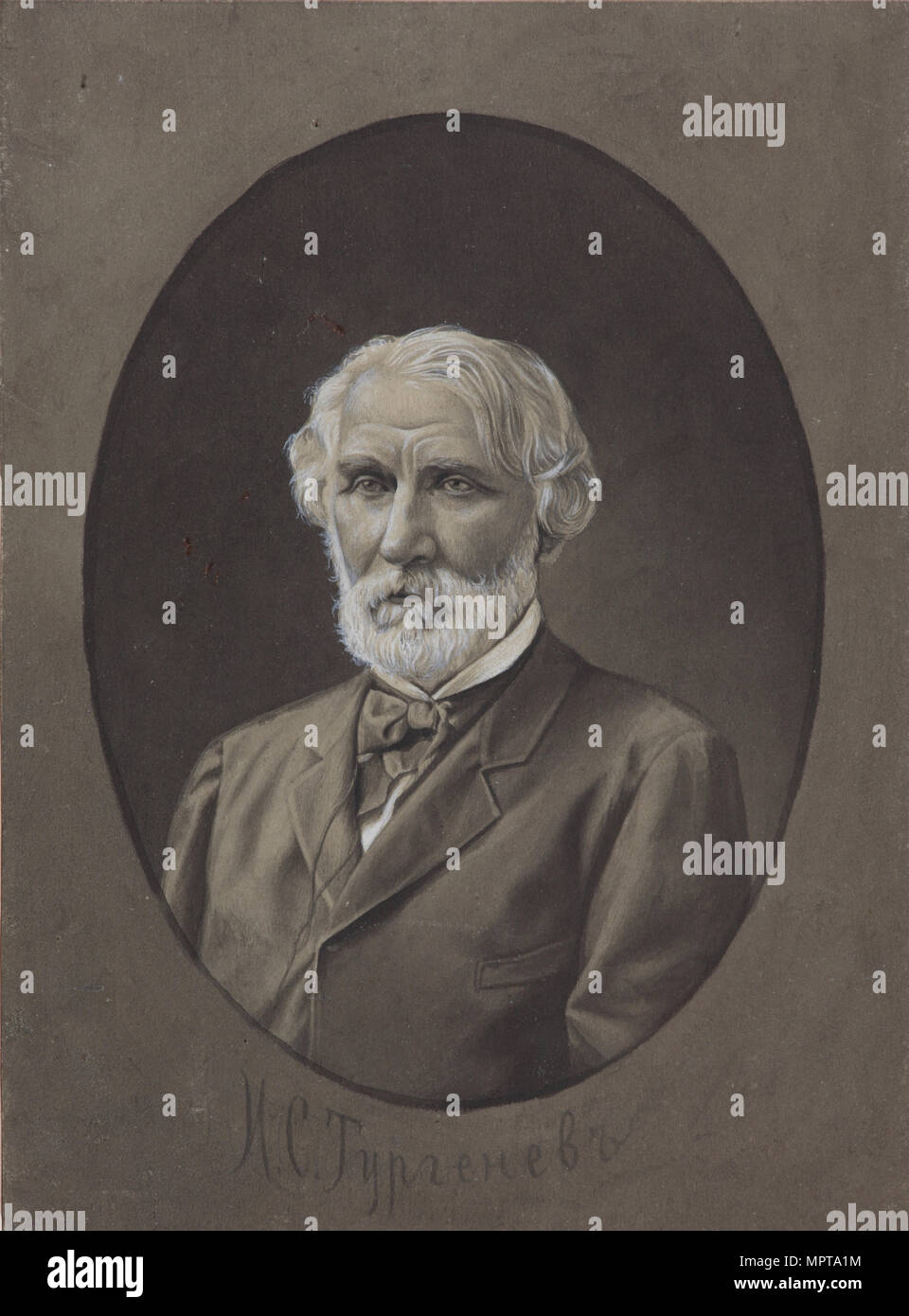 Ritratto dell'autore Ivan Sergeyevich Turgenev (1818-1883), 1883. Foto Stock