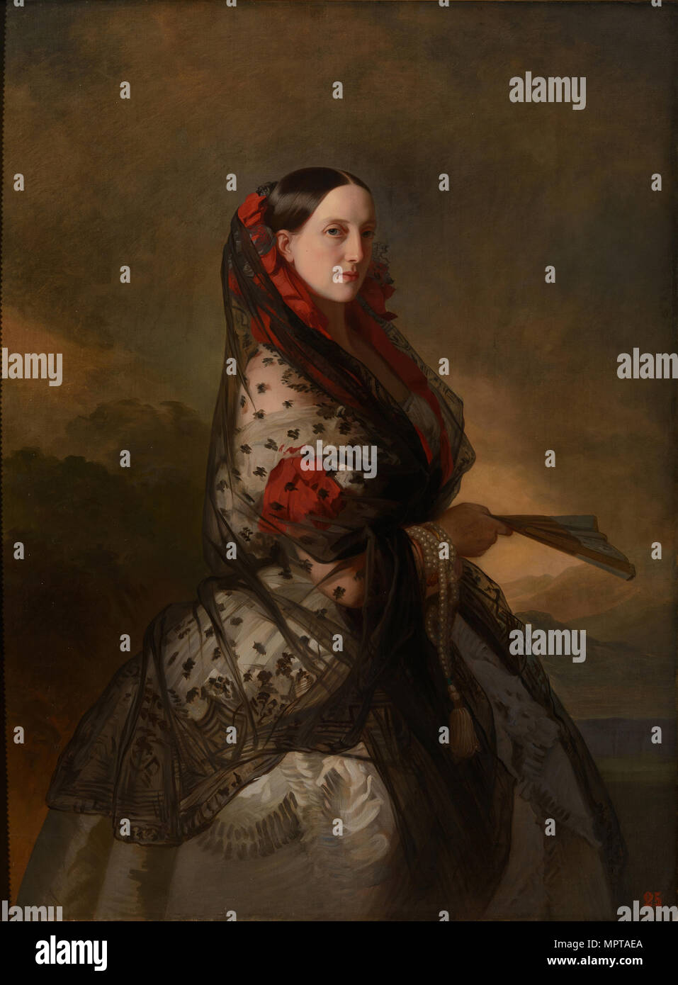 La Granduchessa Maria Nikolaevna della Russia (1819-1876), duchessa di Leuchtenberg, 1856-1857 ca. Foto Stock