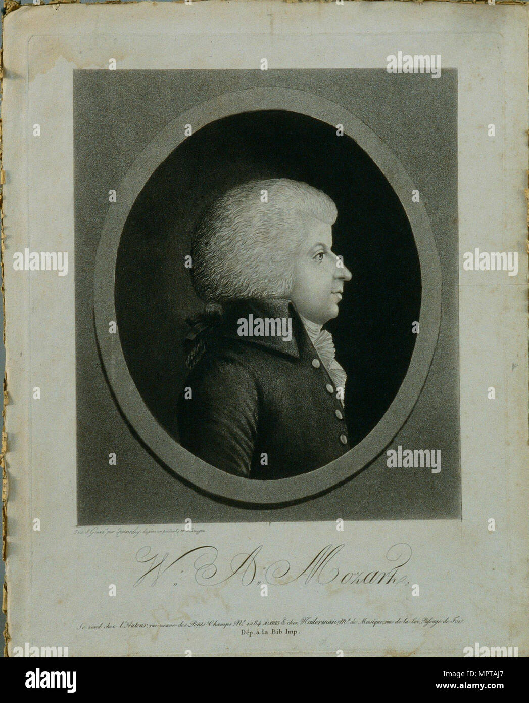 Ritratto del compositore Wolfgang Amadeus Mozart (1756-1791). Foto Stock