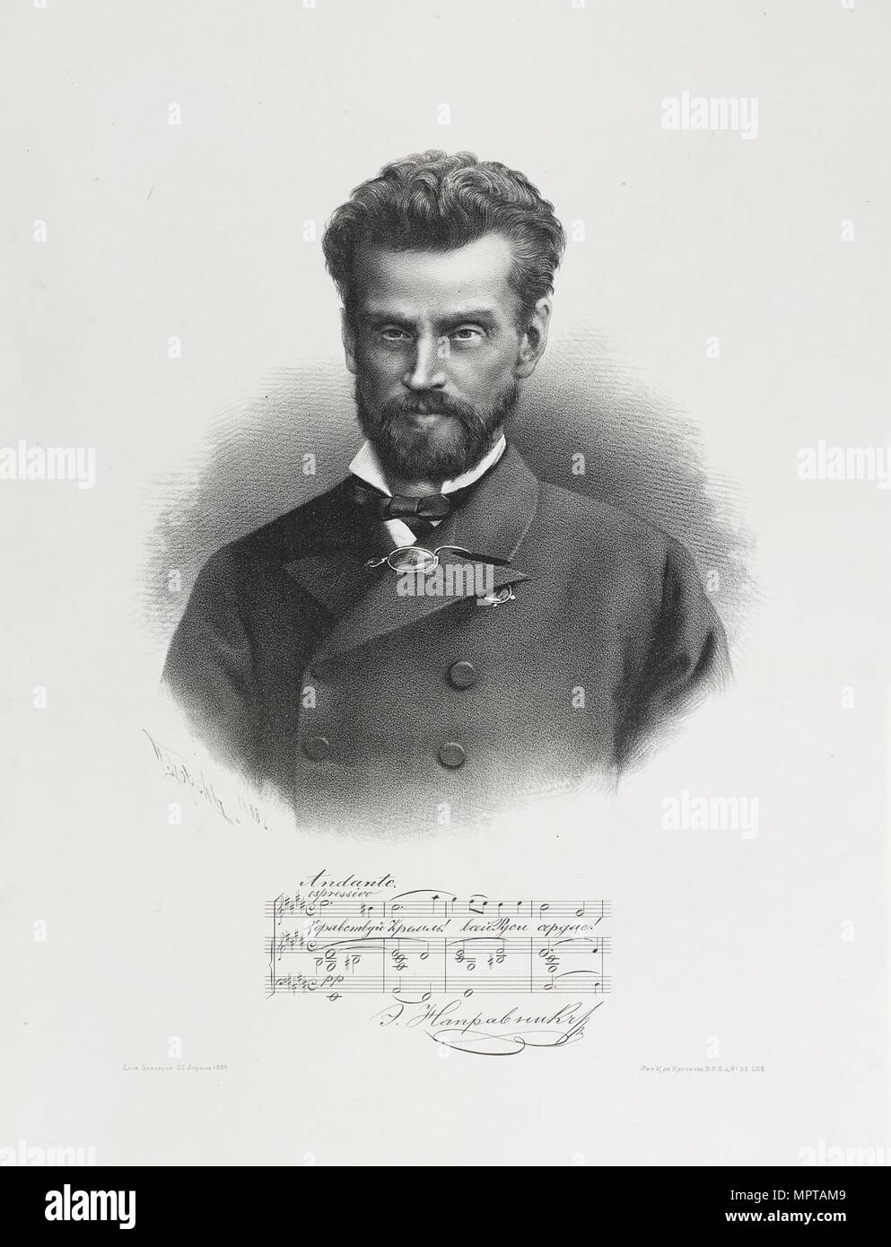 Ritratto di Eduard Nápravník. Foto Stock