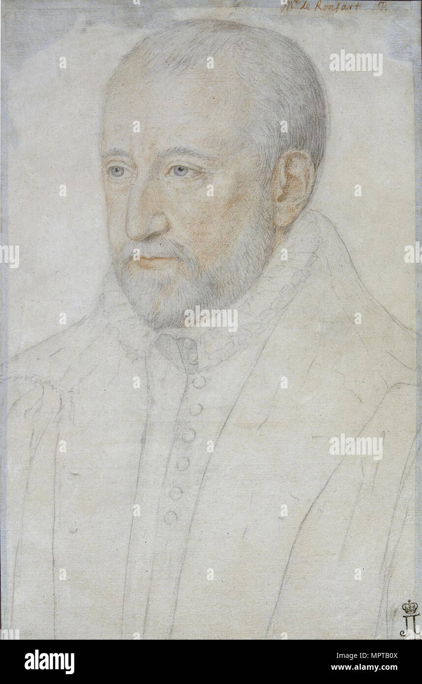 Ritratto di Pierre de Ronsard (1524-1585). Foto Stock