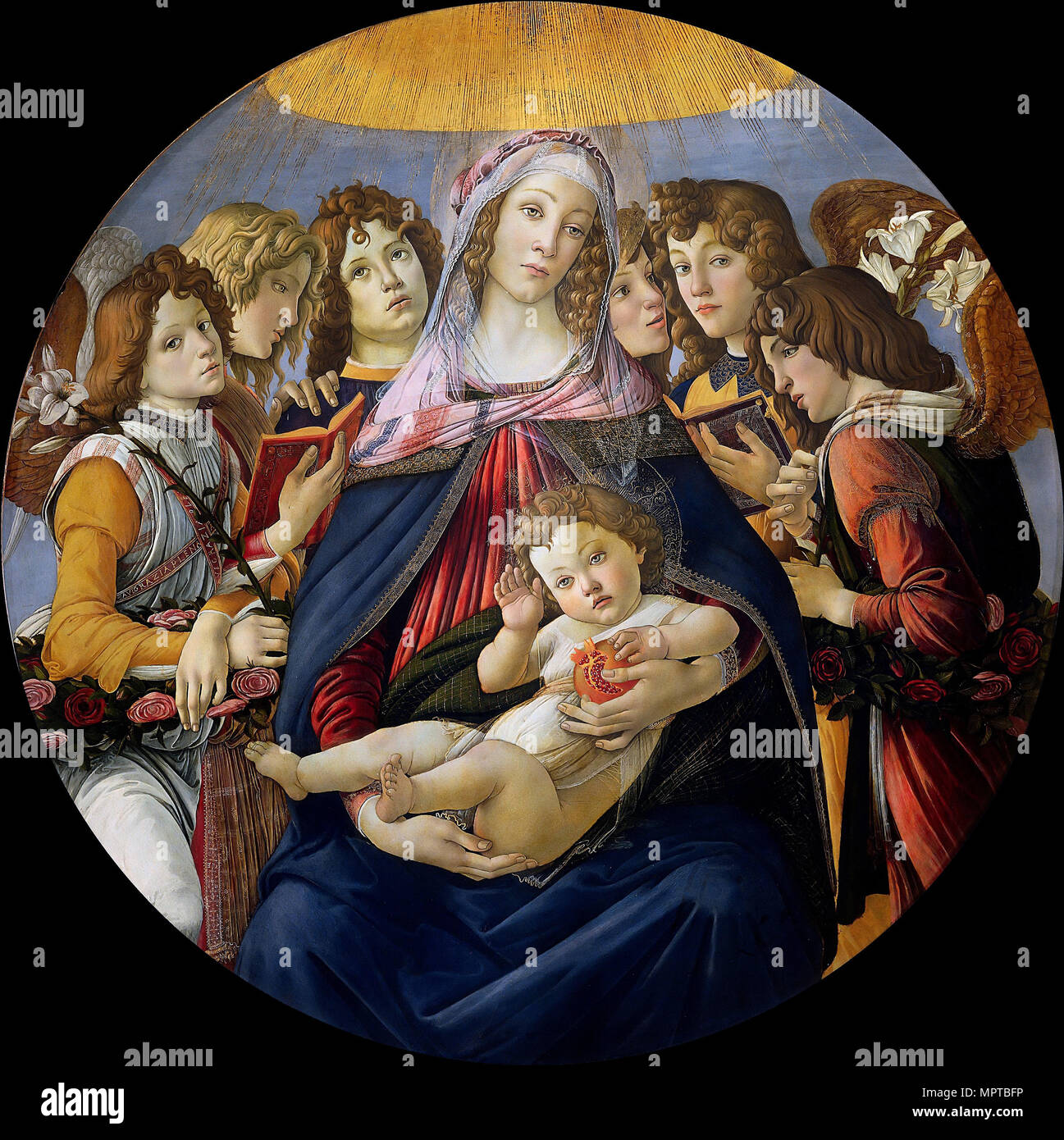 Madonna della melagrana (Madonna della melagrana). Foto Stock