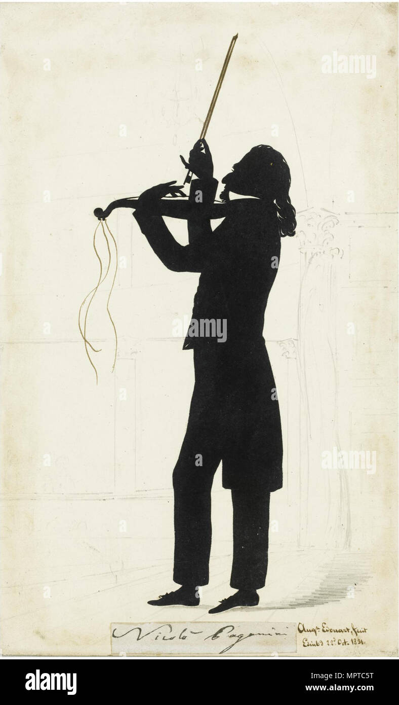 Ritratto di Niccolò Paganini (1782-1840). Foto Stock