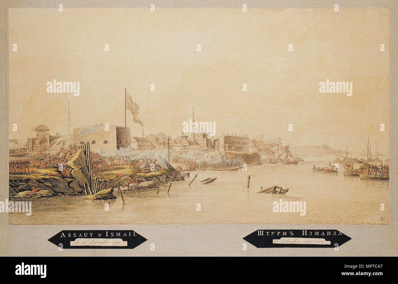 Esercito Russo catturato Izmail fortezza. Foto Stock