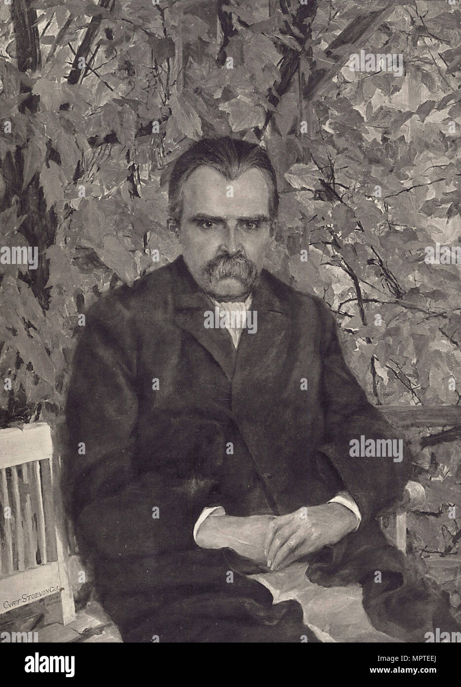 Ritratto di Friedrich Nietzsche, 1895. Foto Stock