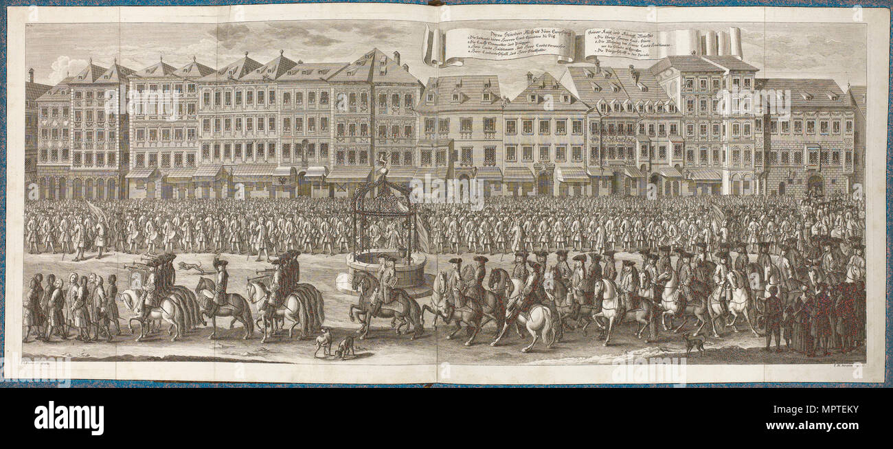 Il giuramento di fedeltà a Carlo VI, come conte di Stiria il 6 luglio 1728, 1740. Foto Stock