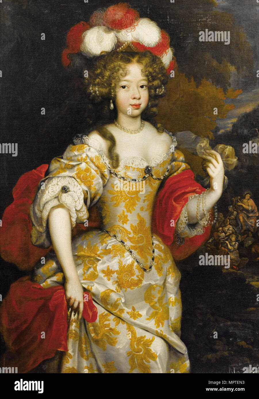 Ritratto allegorico di Hortense Mancini (1646-1699), Duchesse Mazarin, . Foto Stock