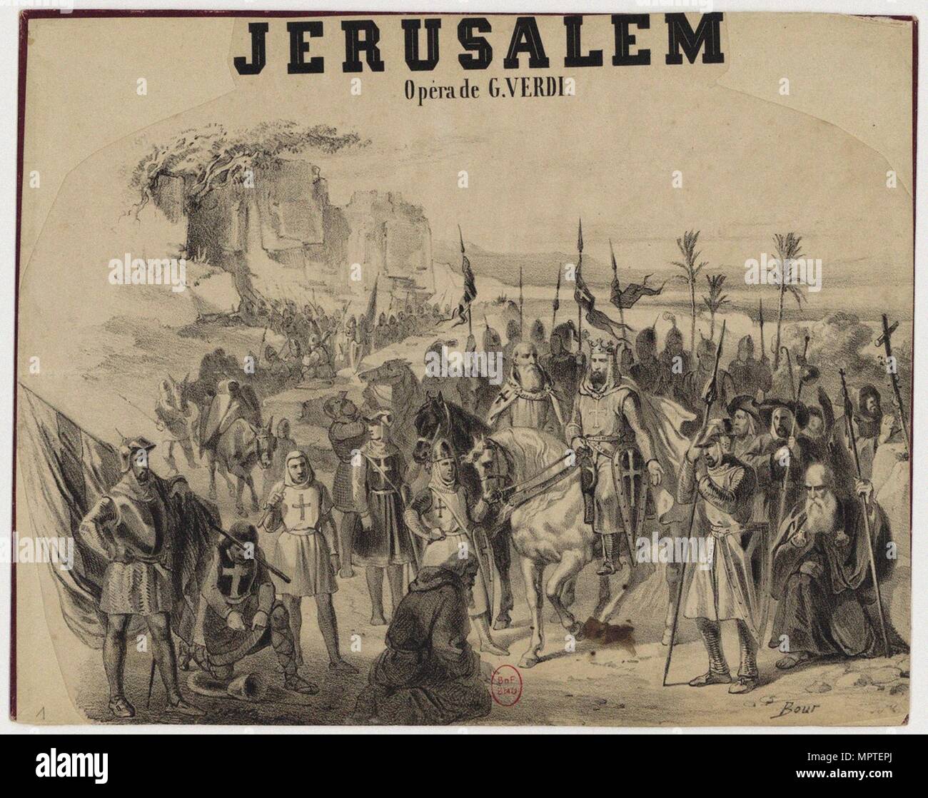 Jérusalem opera lirica di Giuseppe Verdi, il 26 novembre 1847 dall'Opera di Parigi a La Salle Le Peletier ( Foto Stock