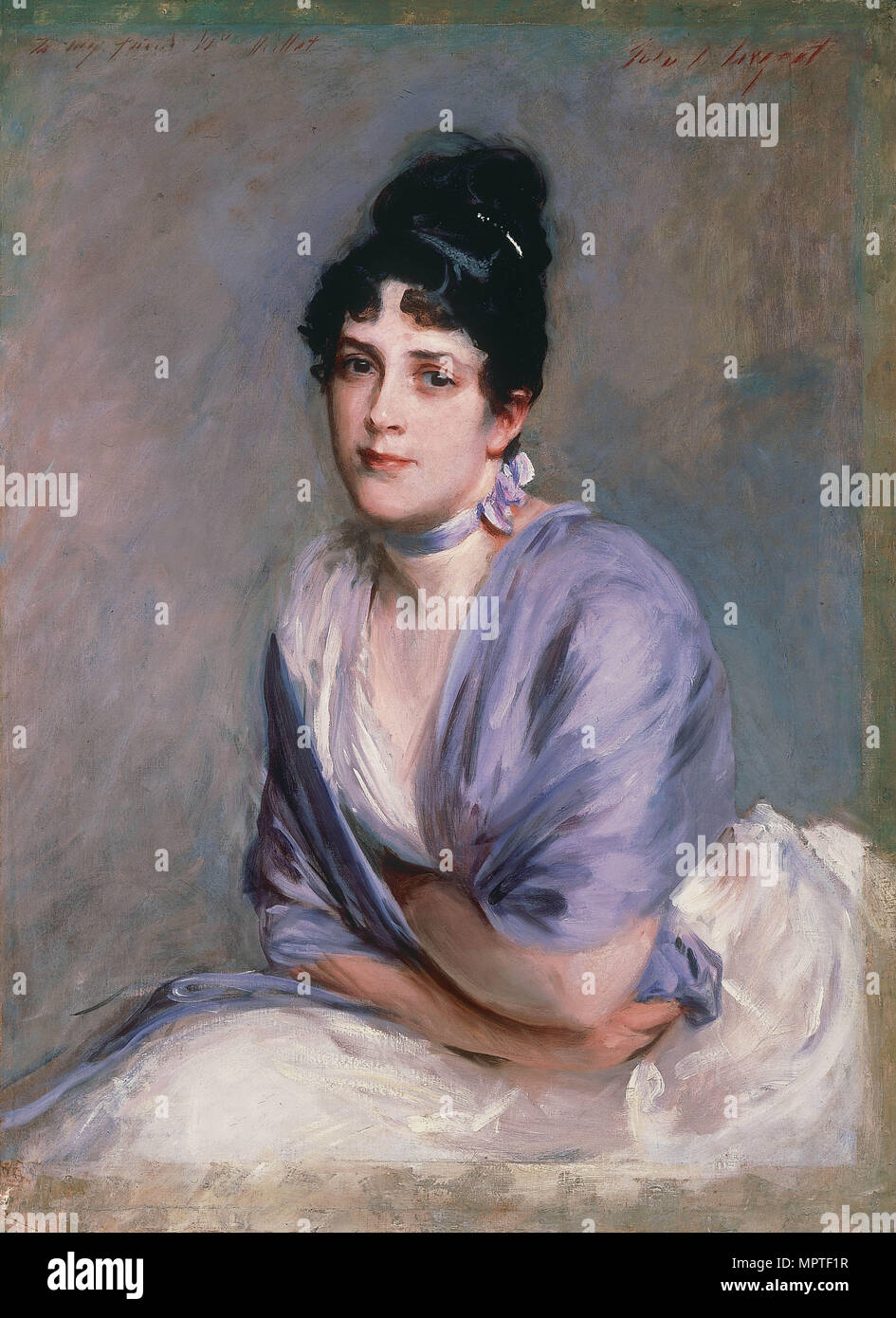 Ritratto di Elisabetta Lily miglio, née Merrill (1853-1932), ca 1885. Foto Stock