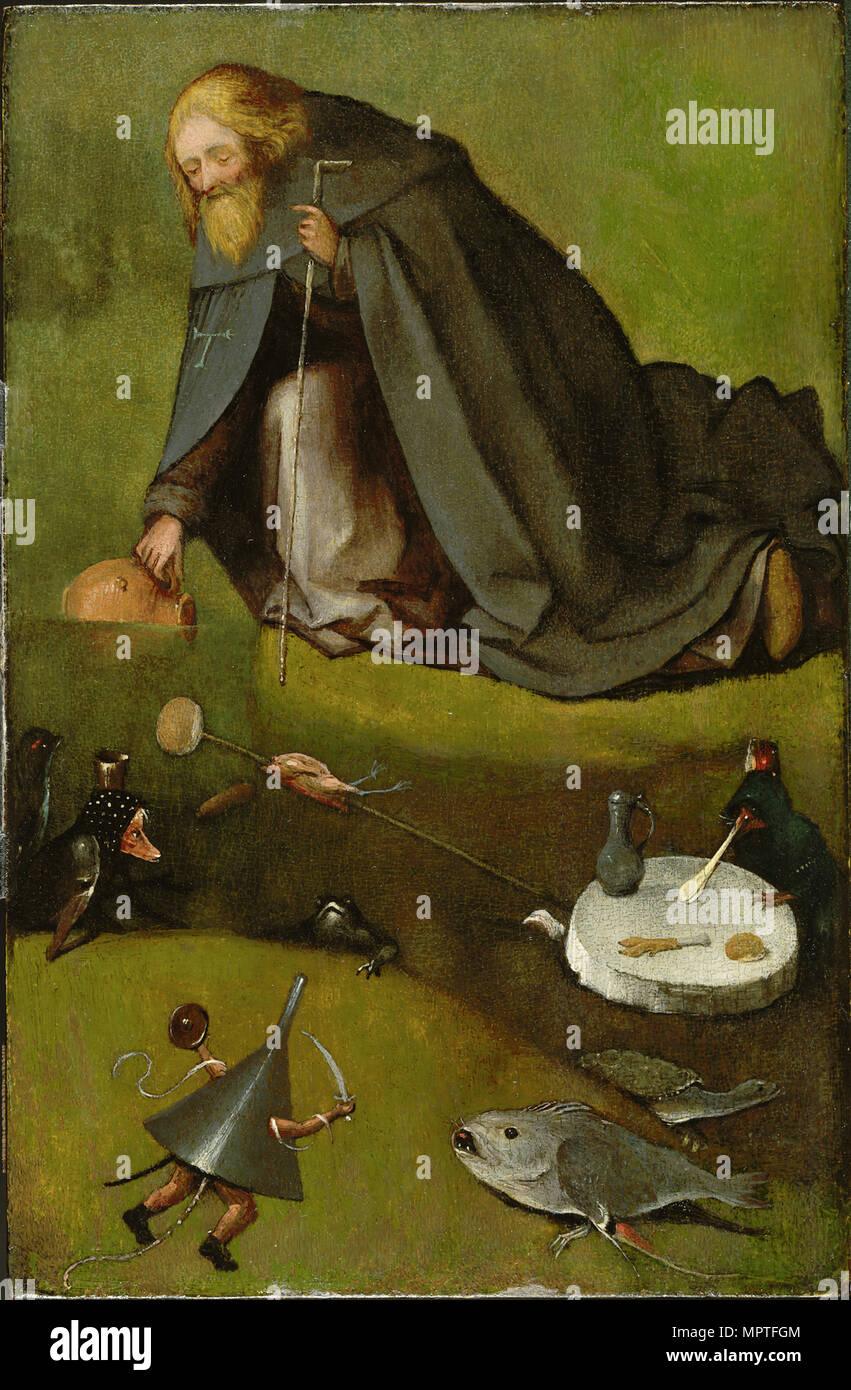 La tentazione di San Antonio, 1500-1510 ca. Foto Stock