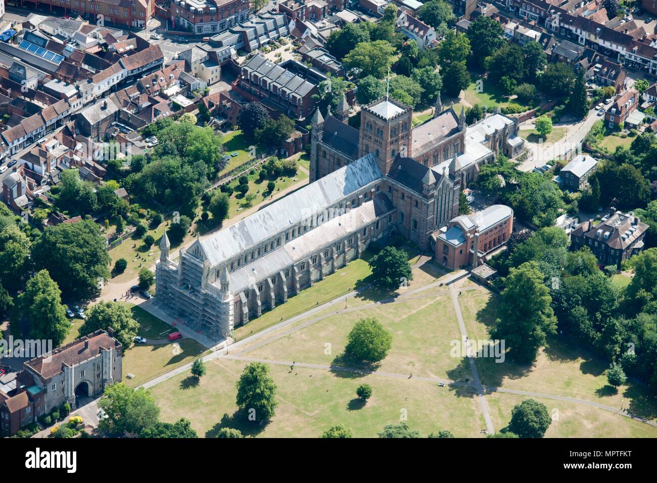 St Albans Abbey, Hertfordshire, 2015. Artista: Damian Grady. Foto Stock