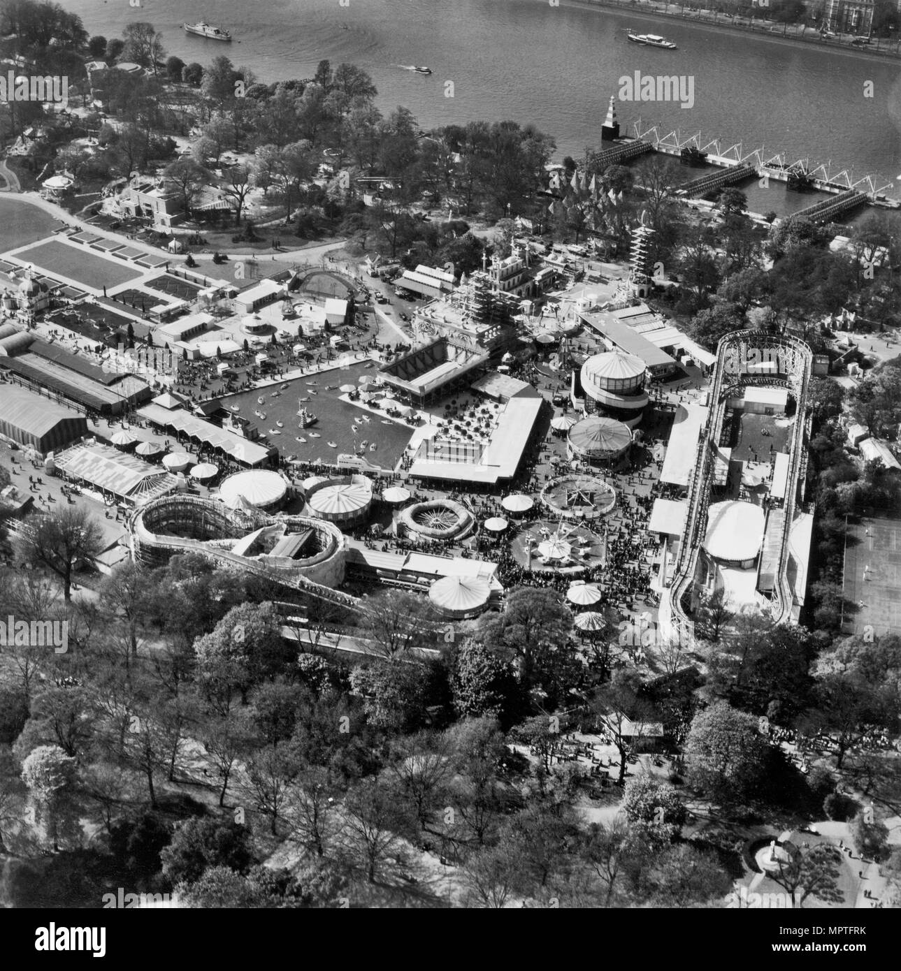 Festival della Bretagna Pleasure Gardens, parco di Battersea, Londra, maggio 1951. Artista: sconosciuto. Foto Stock