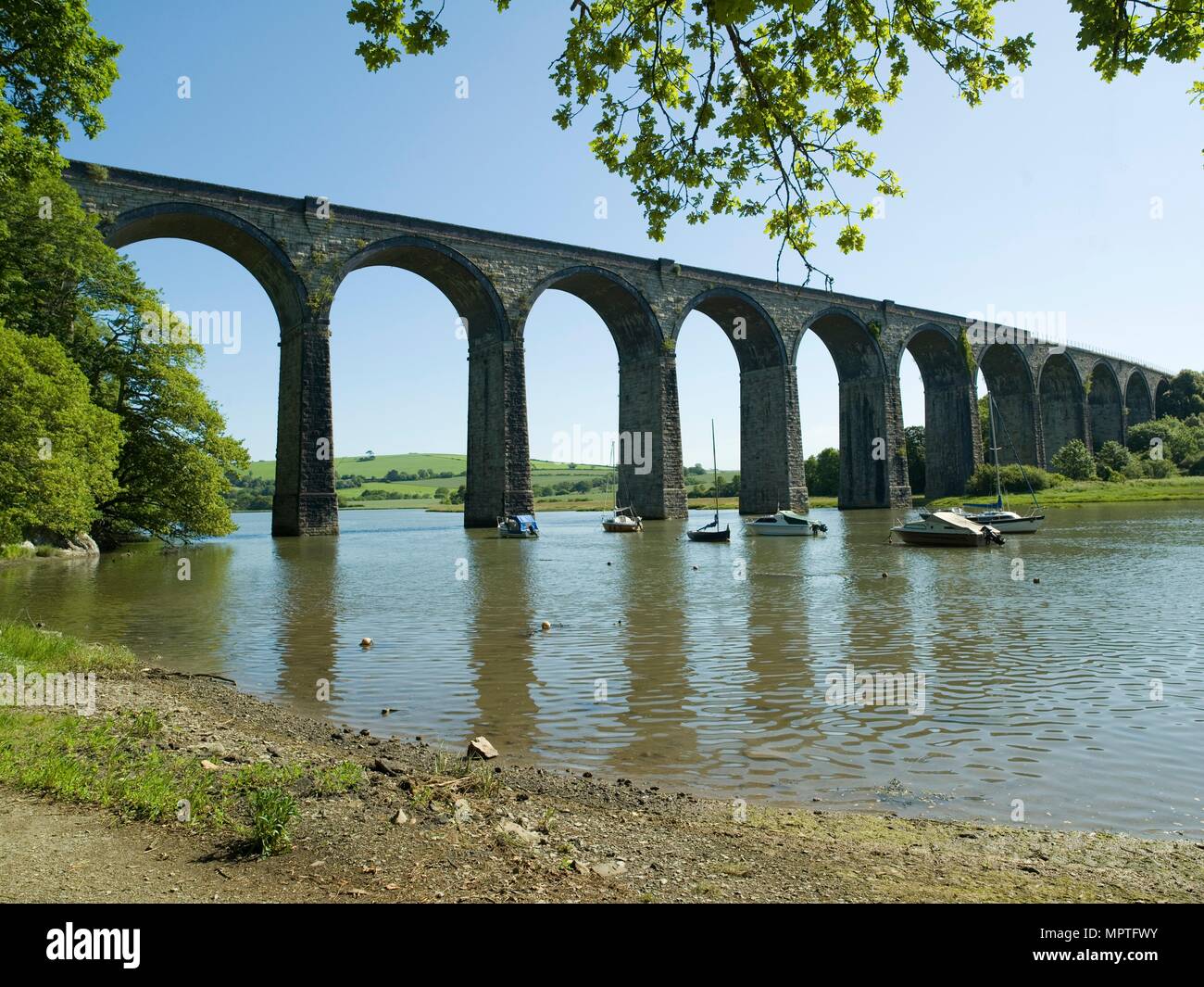 St tedeschi viadotto, St tedeschi, Cornwall, c2007. Artista: Derek Kendall. Foto Stock