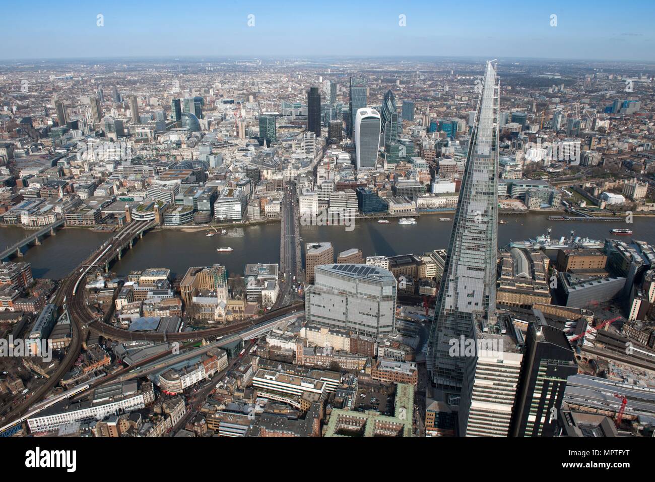 La Shard, 32 London Bridge Street, Southwark, 2015. Artista: Damian Grady. Foto Stock