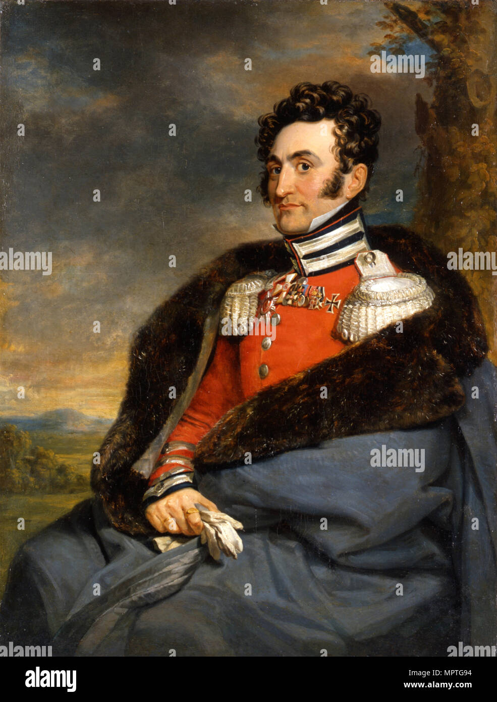 Ritratto di Vladimir Ivanovich Kablukov (1781-1848), prima di 1825. Foto Stock