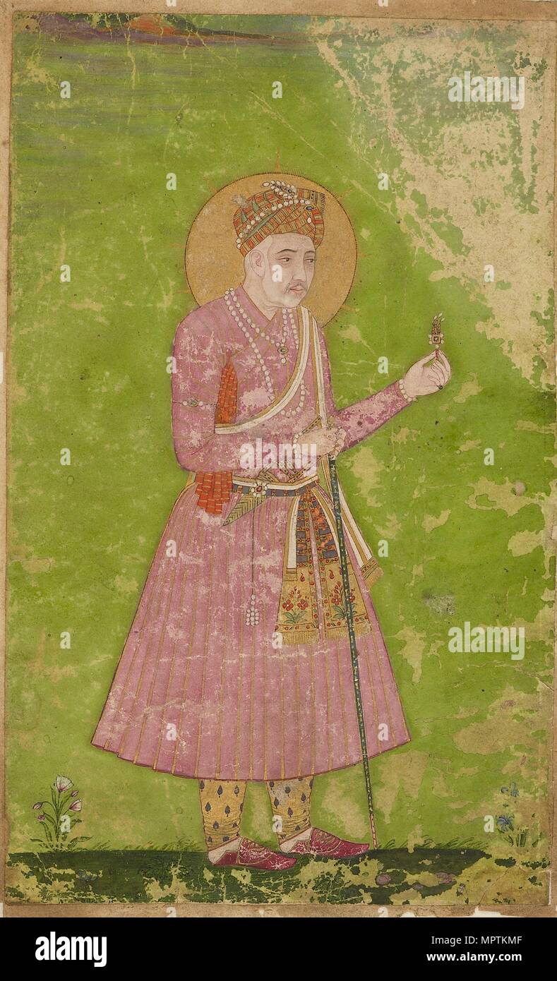 Ritratto di un uomo in un rosa jama, c1620. Artista: sconosciuto. Foto Stock