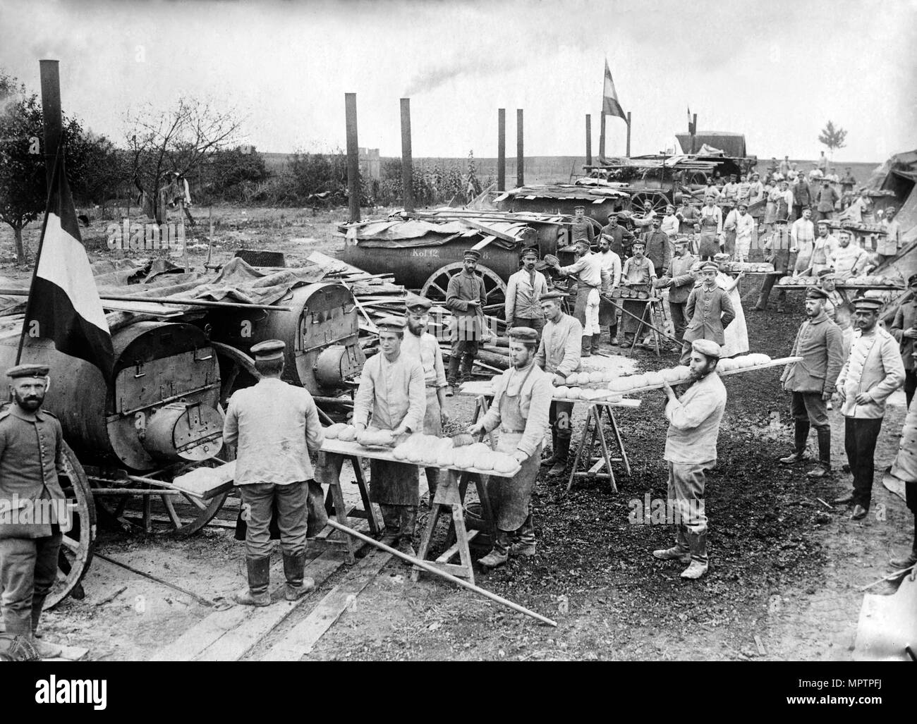 Campo tedesco panificio, c. 1914. Foto Stock