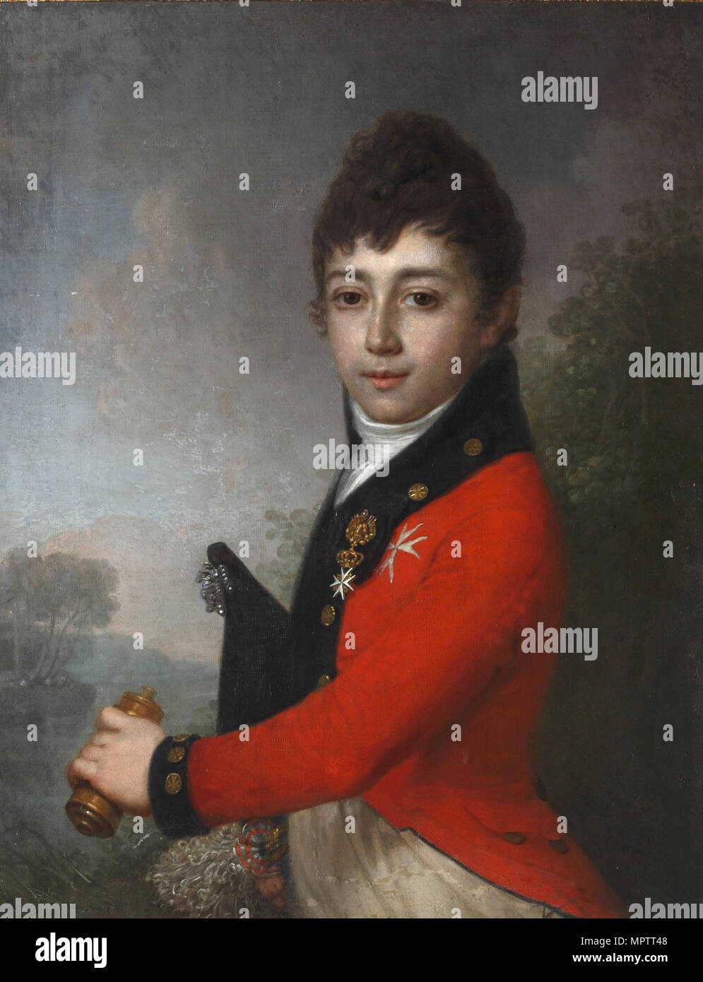 Ritratto del barone Alexey Nikolaevich Serdobin (1790-1834) come bambino. Foto Stock