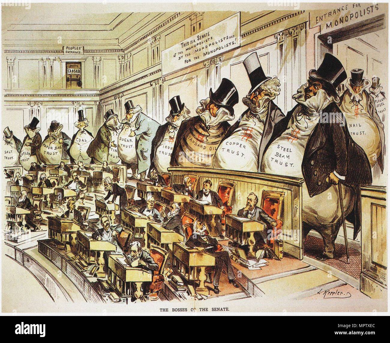 Il boss del Senato. Illustrazione da Puck. Foto Stock