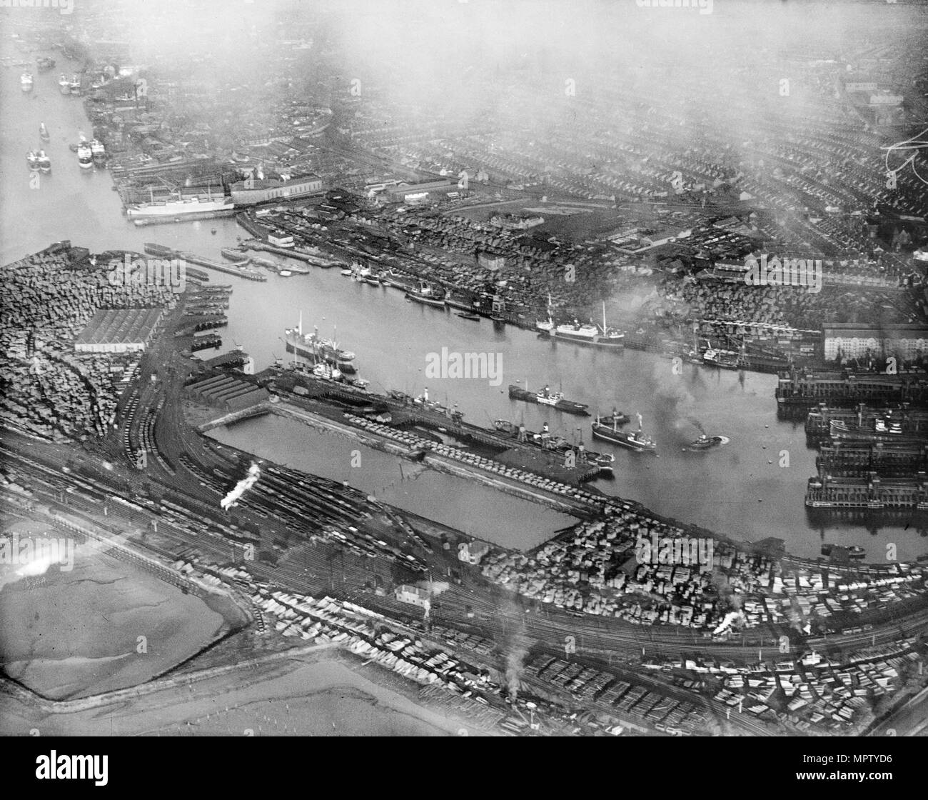 Tyne Dock, South Shields, South Tyneside, 1927. Artista: Aerofilms. Foto Stock