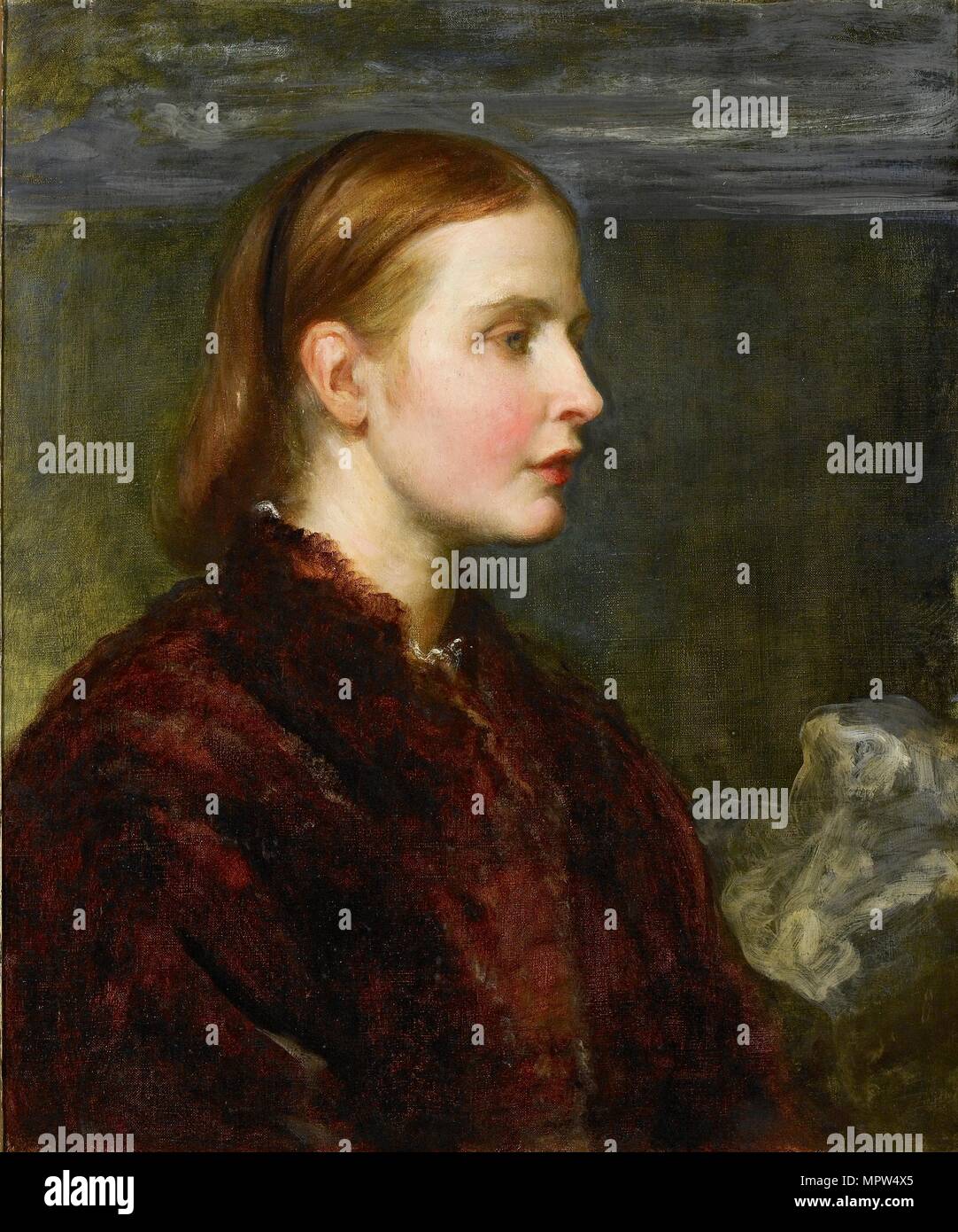 Miss Eliza Ann Ogilvy, 1866. Artista: George Frederick Watts. Foto Stock
