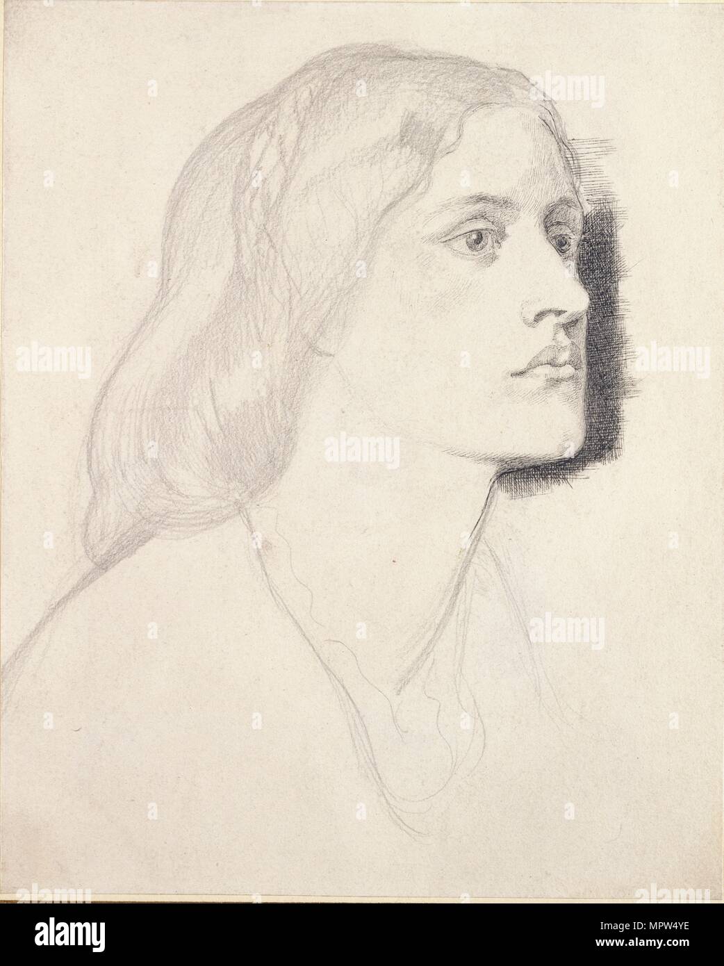 Ritratto di Miss Ruth Herbert, probabilmente 1858. Artista: Dante Gabriel Rossetti. Foto Stock