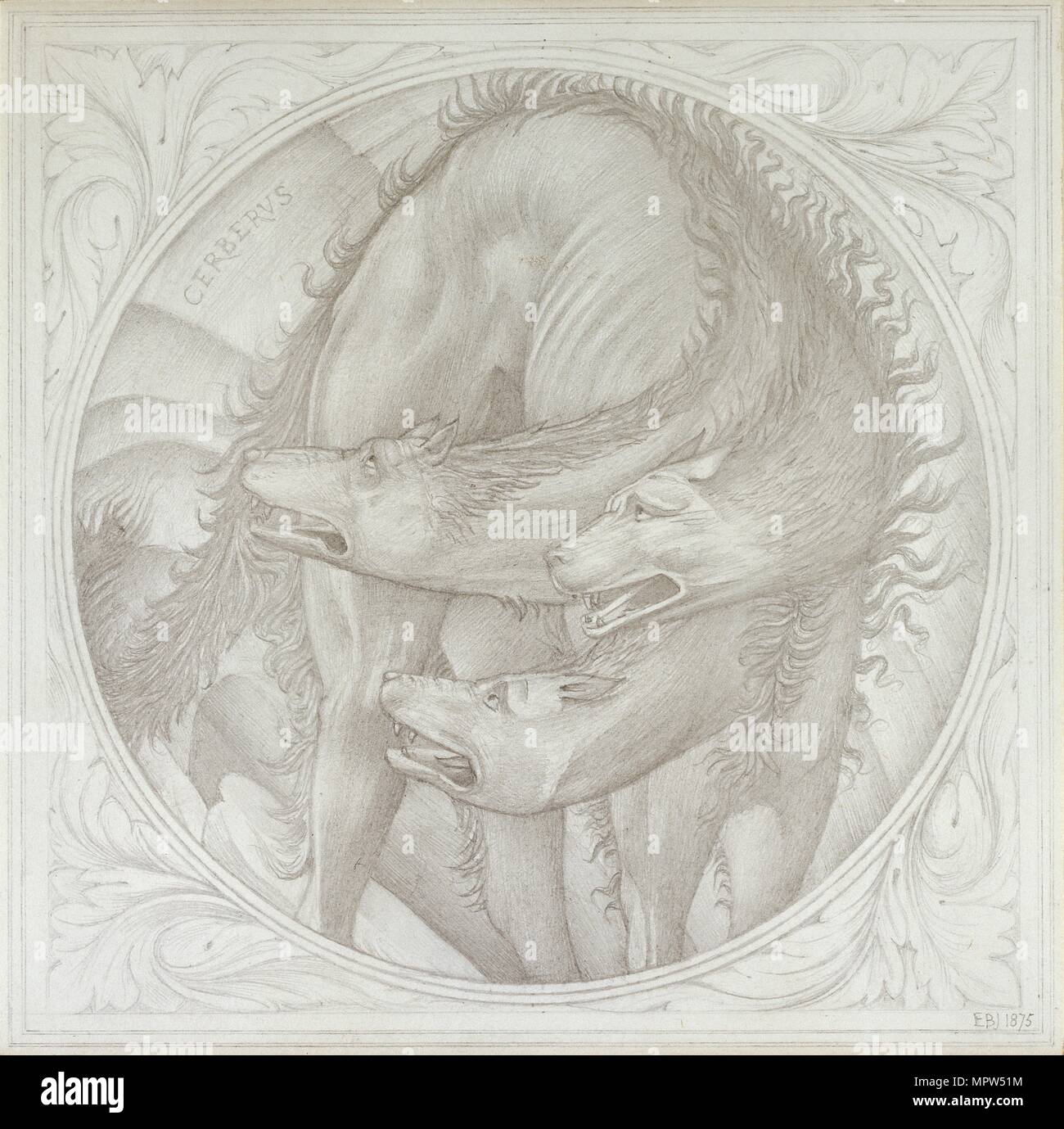 Cerberus, 1872-1875. Artista: Sir Edward Coley Burne-Jones. Foto Stock