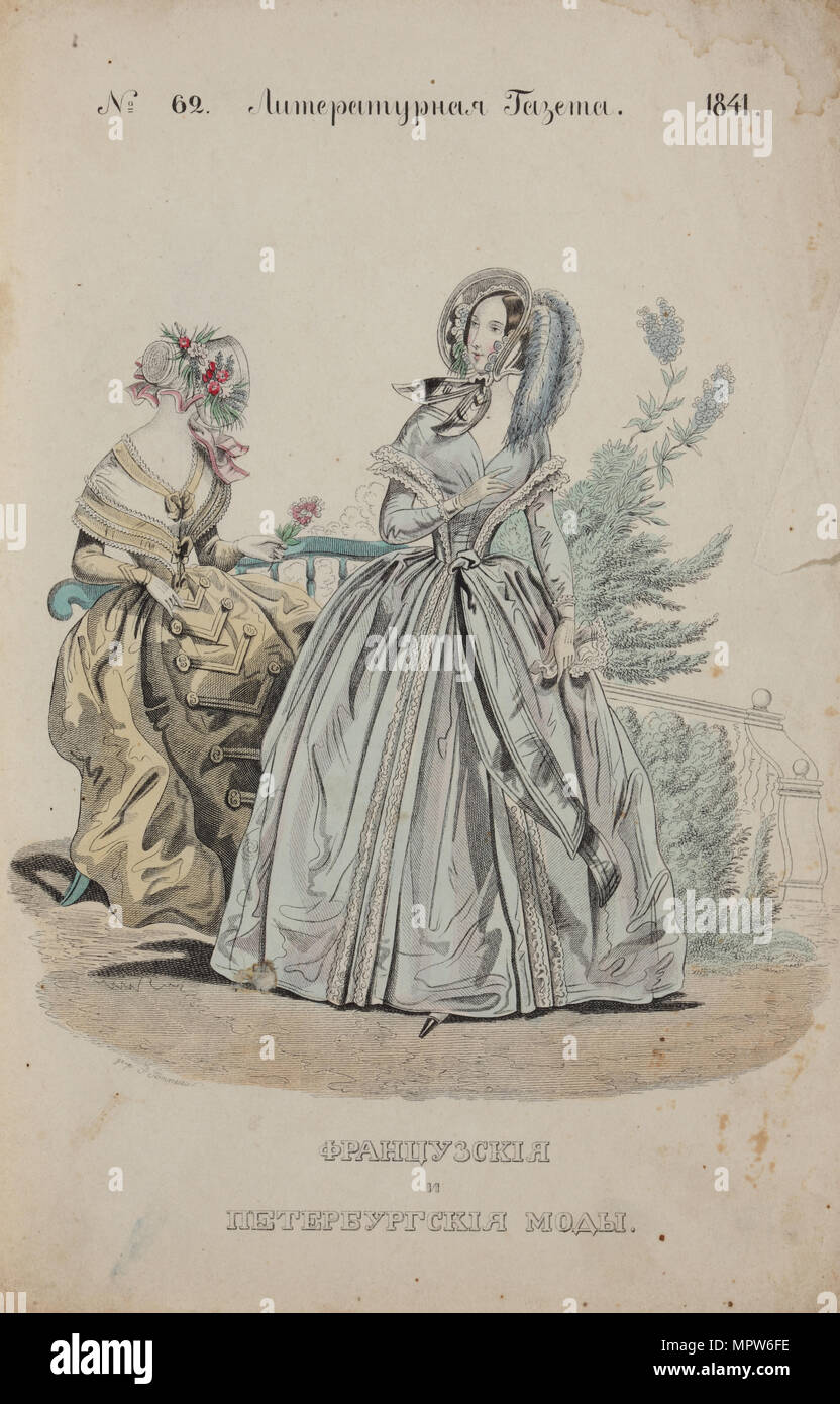 Onorevoli Moda 1841, 1841. Foto Stock
