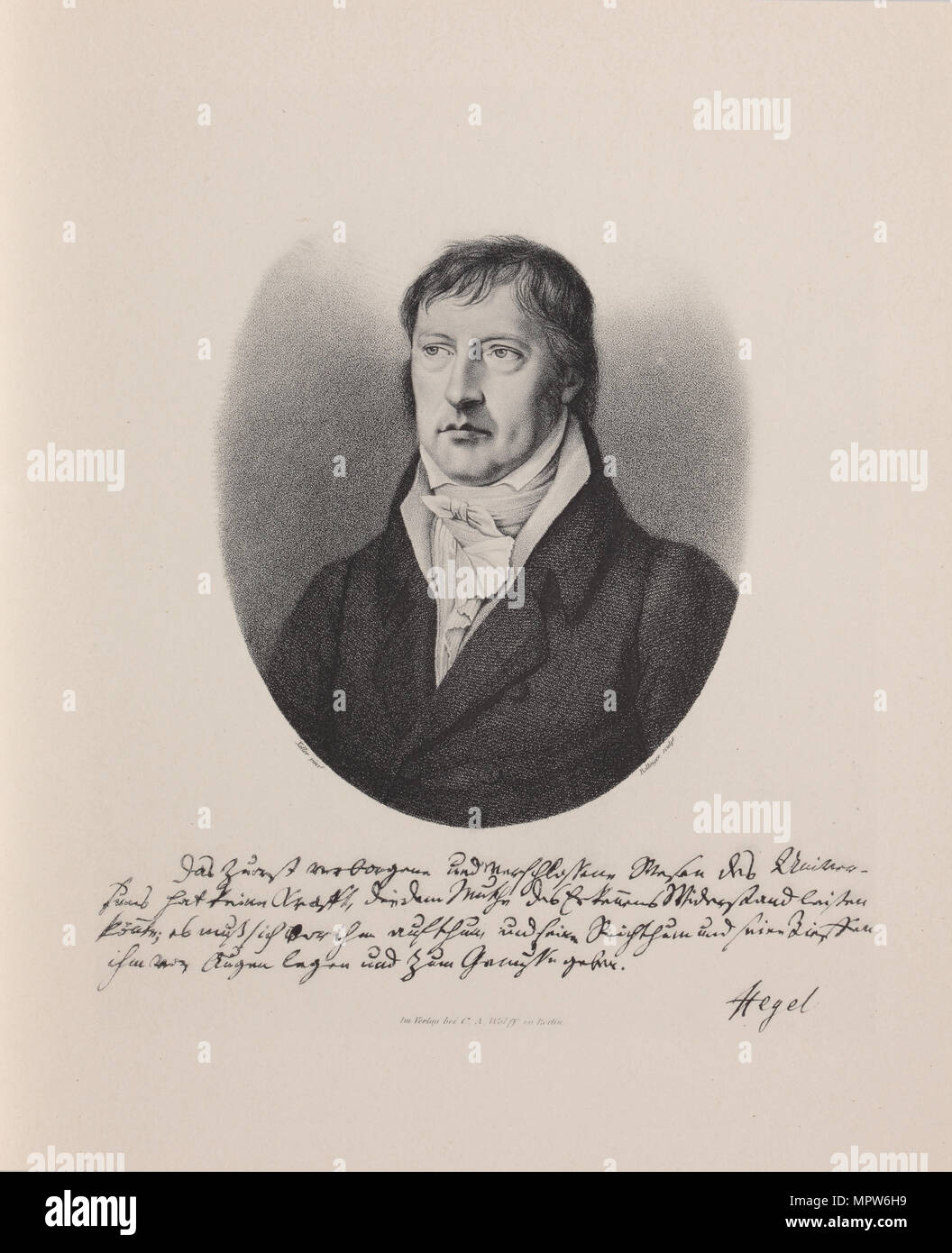 Georg Wilhelm Friedrich Hegel (1770-1831). Foto Stock