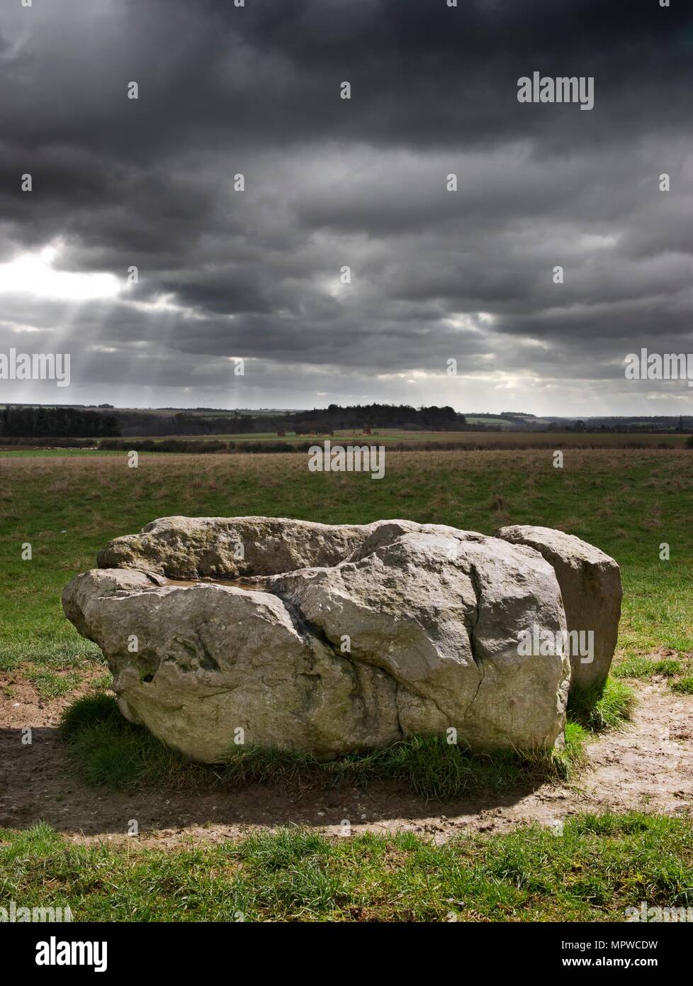 Il cuculo Pietra, nei pressi di Stonehenge, Wilshire, 2013. Artista: Storico Inghilterra fotografo personale. Foto Stock