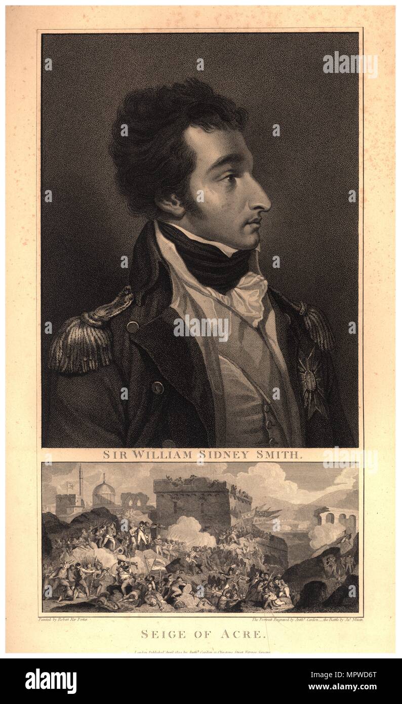 L ammiraglio sir William Sidney Smith (1764-1840), . Foto Stock