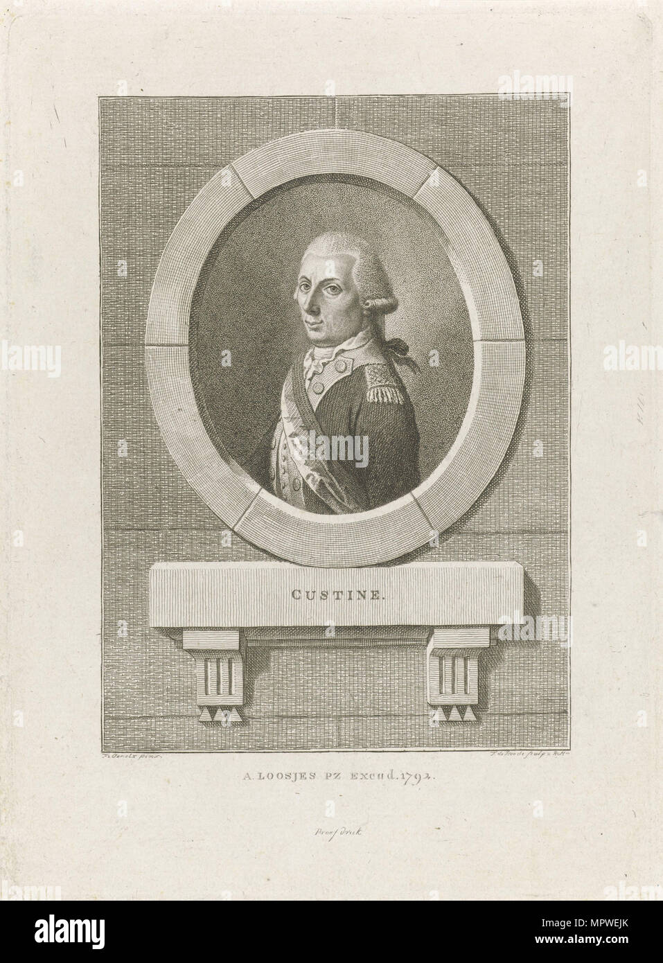 Comte Adam Philippe de Custine (1740-1793), 1792. Foto Stock