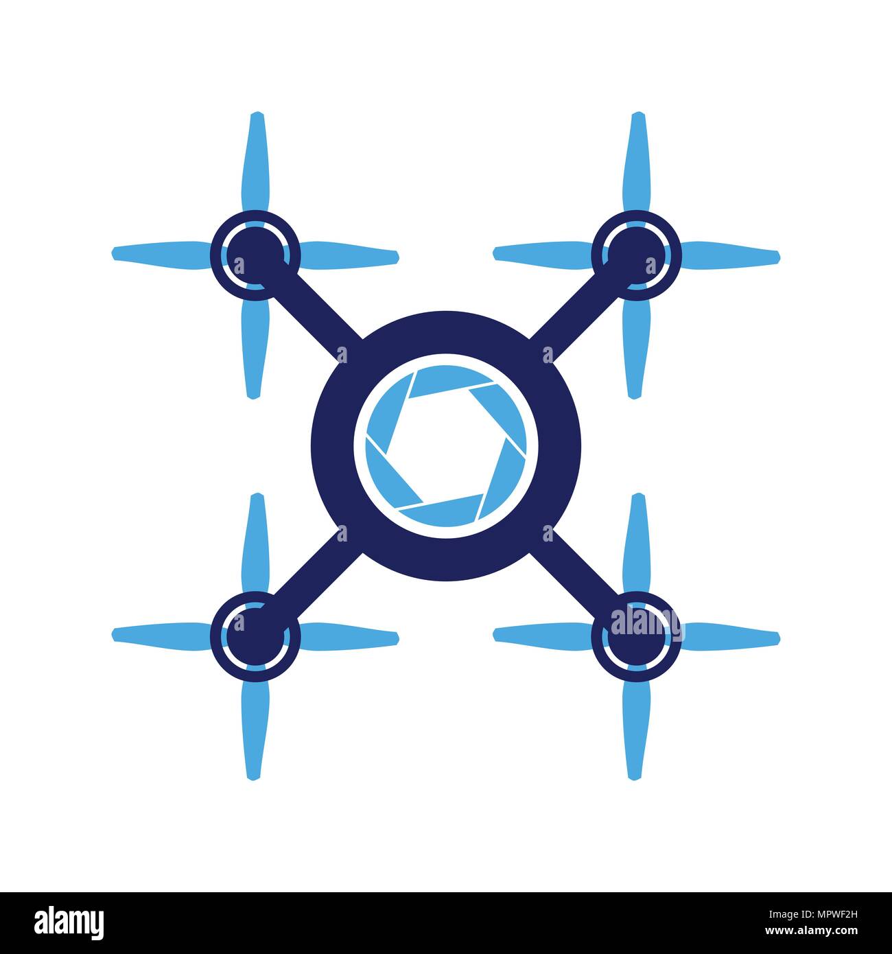 Quattro Elica Aero Drone Fotografia simbolo Vector Graphic Logo Design Illustrazione Vettoriale