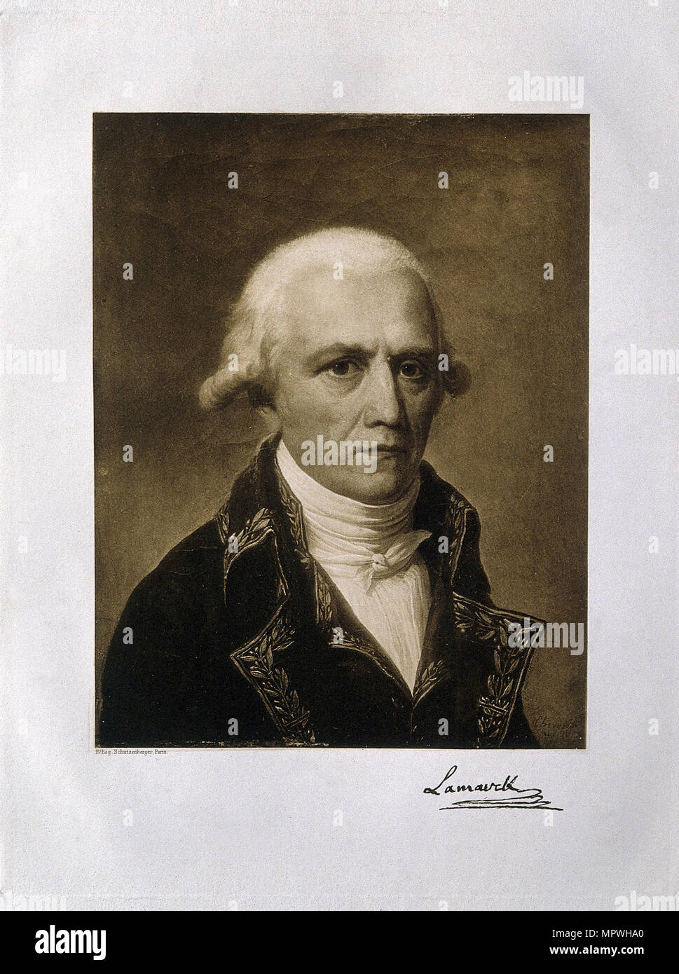 Jean-Baptiste Pierre Antoine de Monet, Chevalier de Lamarck (1744-1829), 1801. Foto Stock