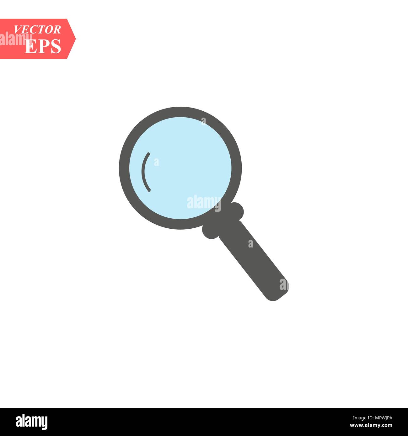 Icona lente vettore, design piatto migliore icona vettoriale EPS 10 Illustrazione Vettoriale