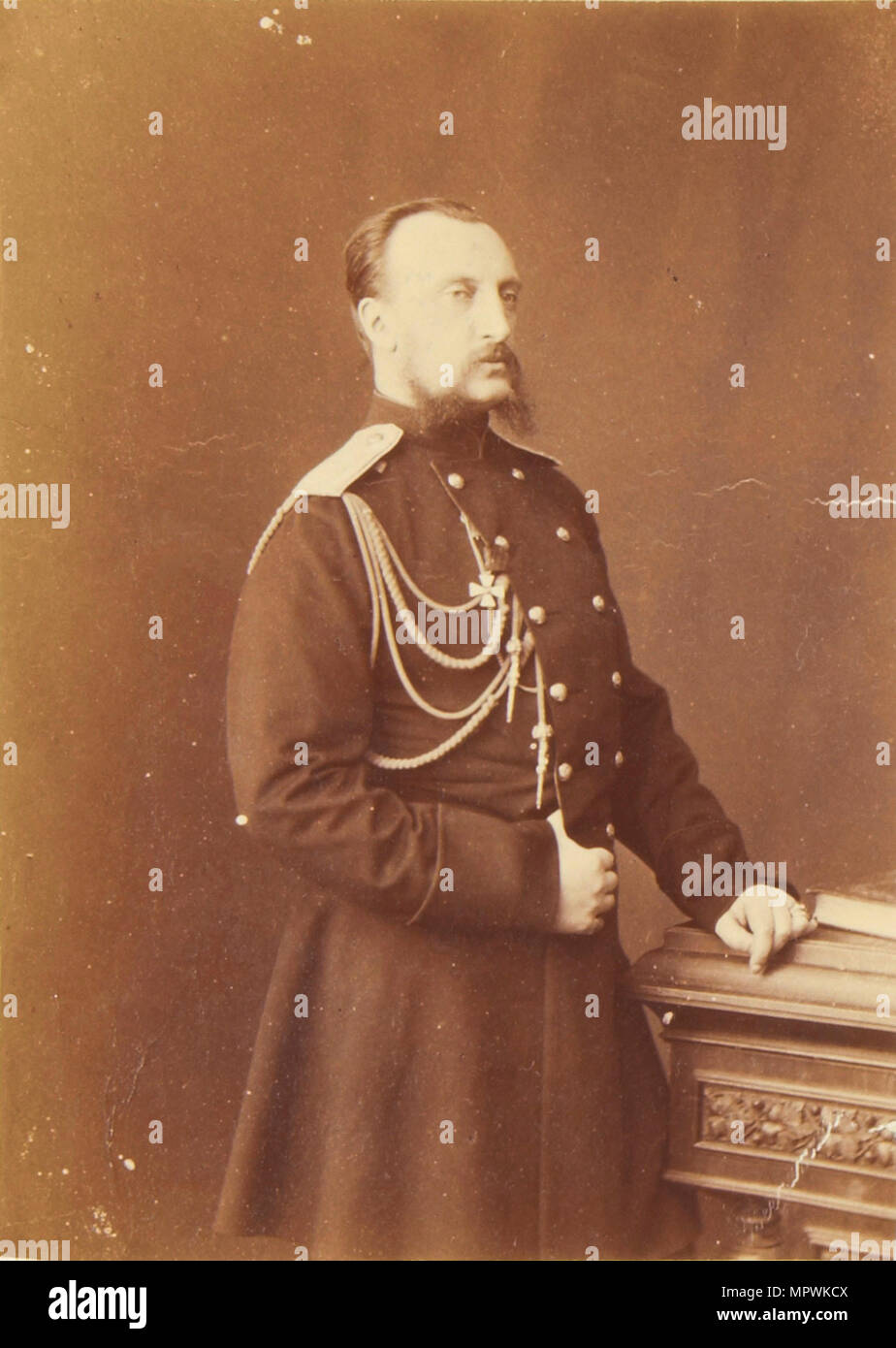 Ritratto del Granduca Nicholas Nikolaevich (il vecchio) della Russia (1831-1891), c. 1874. Foto Stock