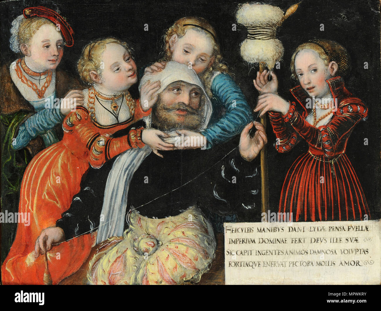 Ercole con Omphale, ca 1537. Foto Stock