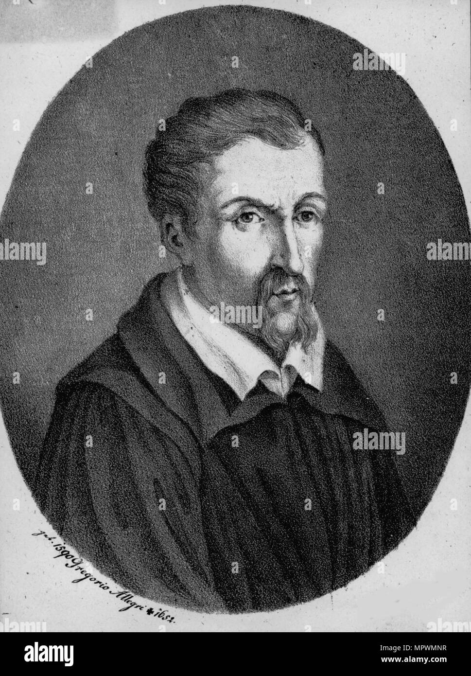 Ritratto del compositore Gregorio Allegri (1582-1652). Foto Stock