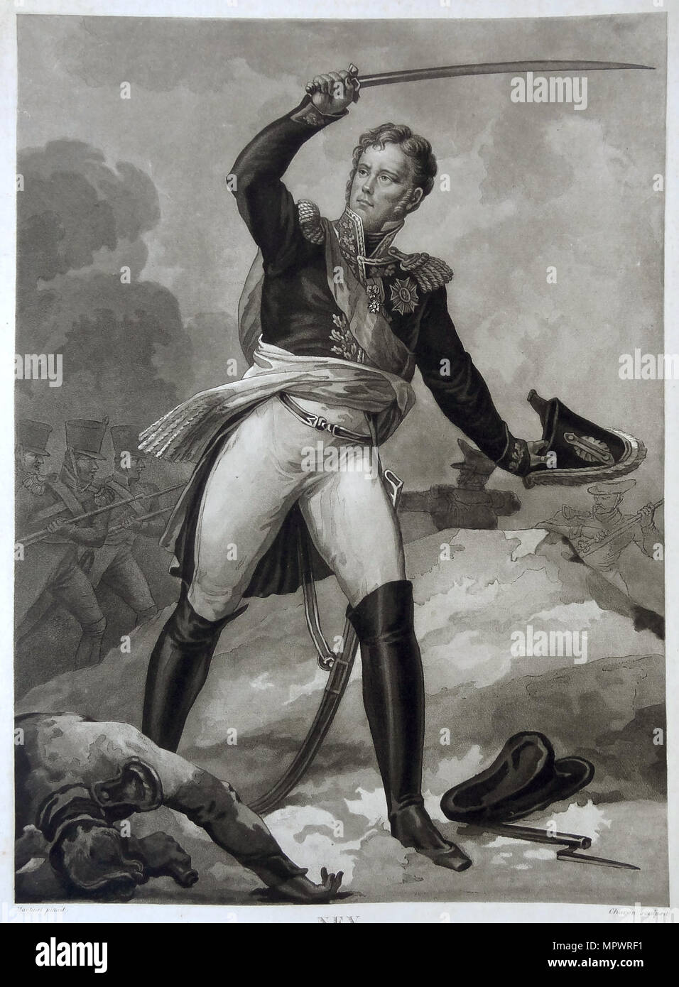 Il maresciallo Michel Ney (1769-1815), . Foto Stock