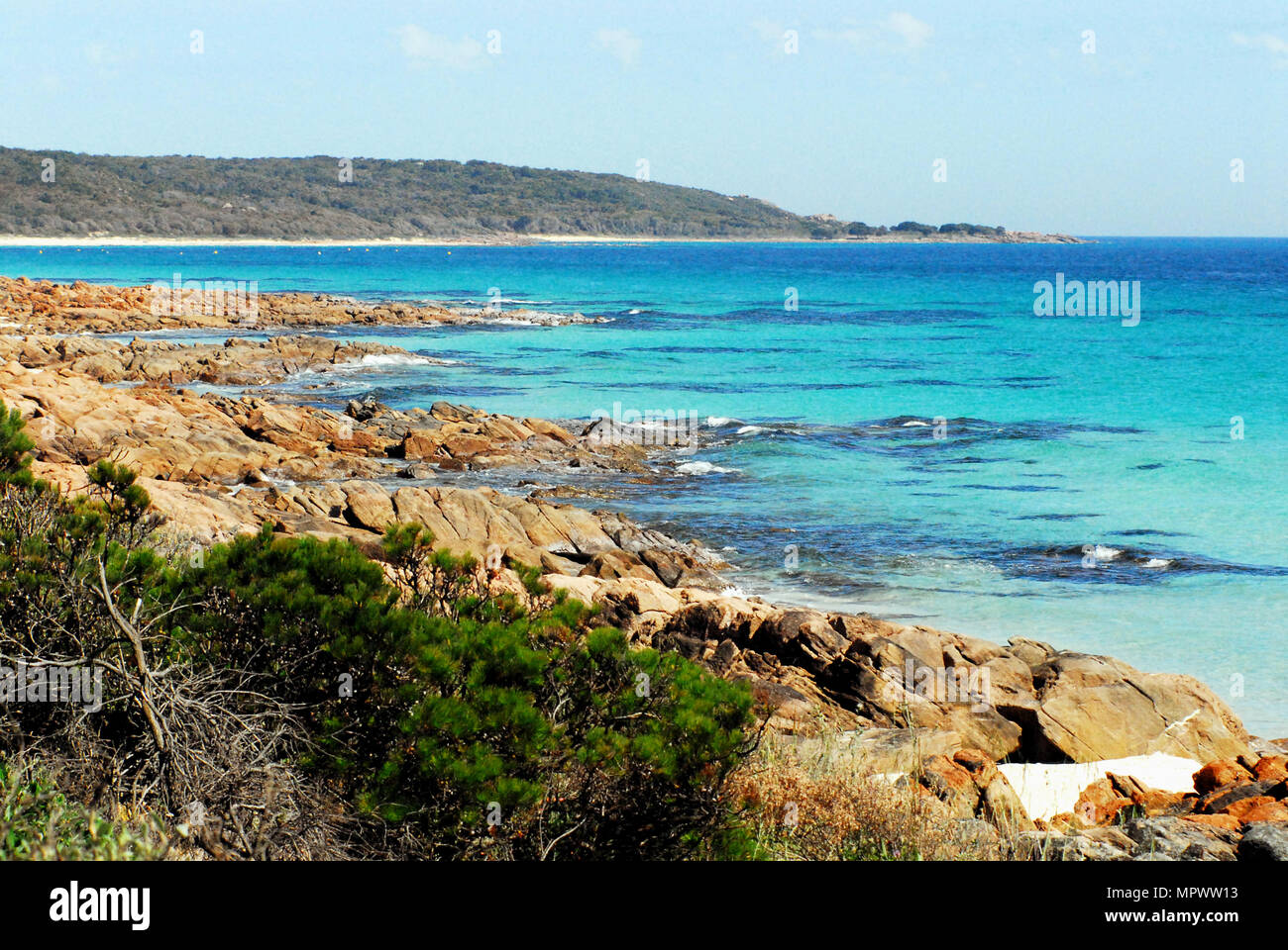 La poco conosciuta regione costiera a sud di Perth, l'Australia ha meravigliose coste selvagge. Foto Stock