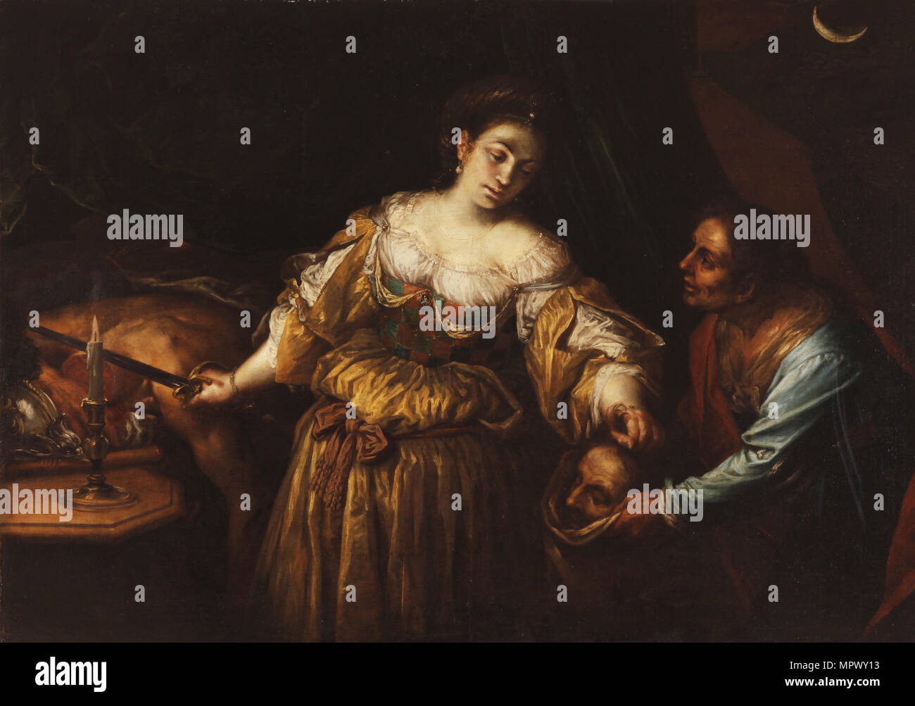 Judith decapitazione Oloferne, 1648-1650. Foto Stock