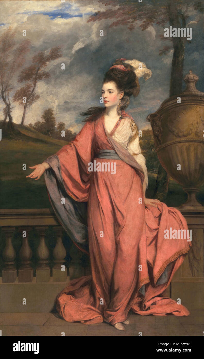 Jane Fleming (1755-1824), più tardi la contessa di Harrington, 1778 ca. Foto Stock