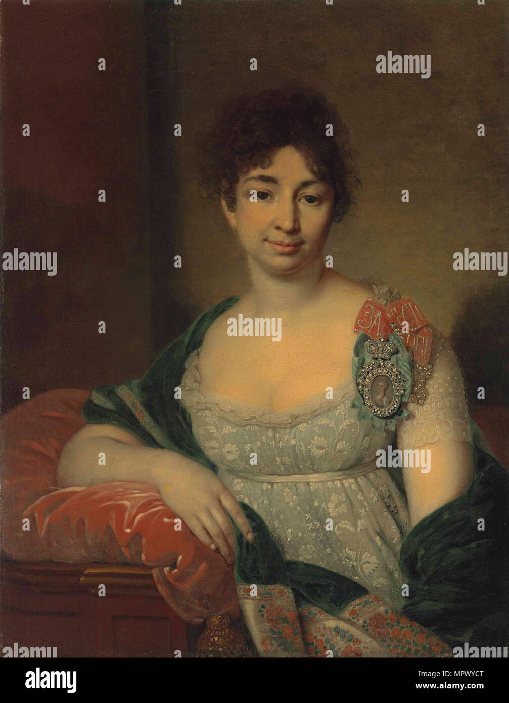 Ritratto di principessa Ekaterina Nikolaevna Lopukhina, née Shetneva (1763-1839), 1805. Foto Stock