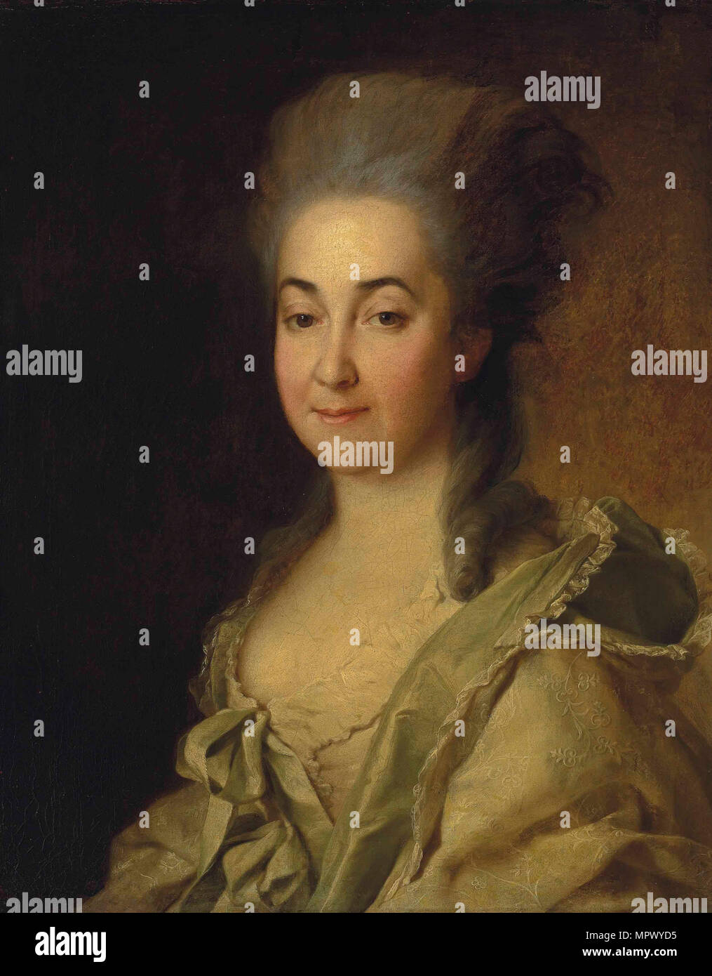 Ritratto di Agafokleya Poltoratskaya Alexandrovna, née Shishkova (1737-1822) , c. 1780. Foto Stock