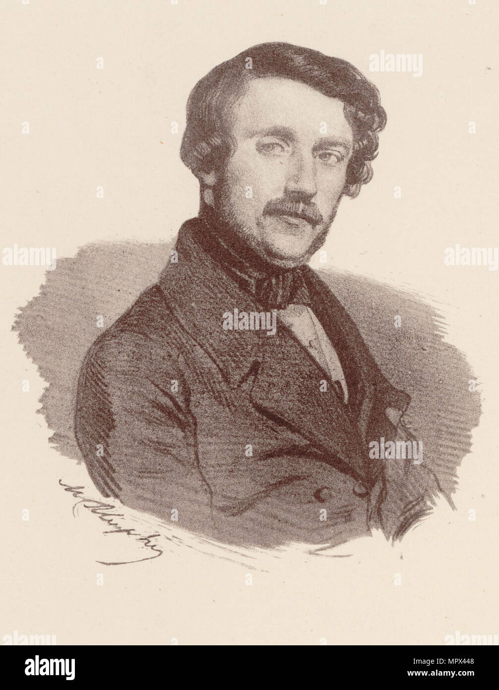 Ritratto del compositore Gaetano Donizetti (1797-1848). Foto Stock