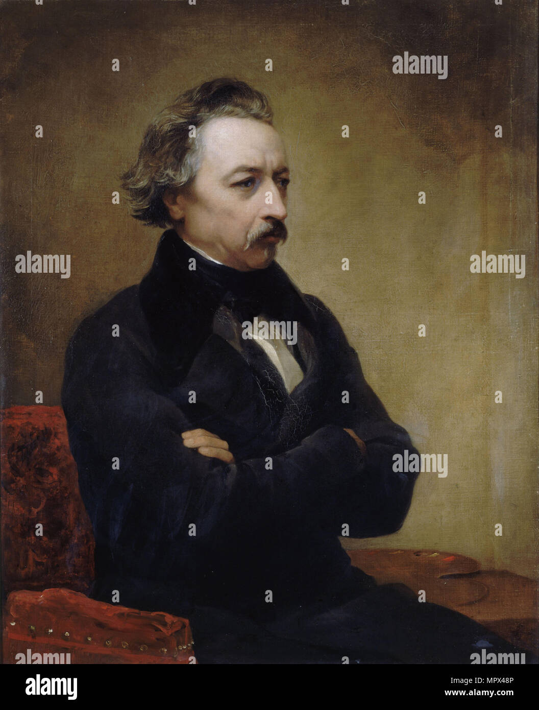 Ritratto di Ary Scheffer (1795-1858), c. 1840. Foto Stock